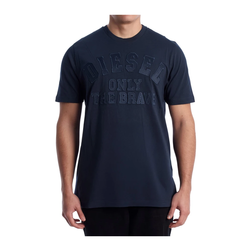 Diesel Herr Blå Toppar S, Bomull, T-Shirts