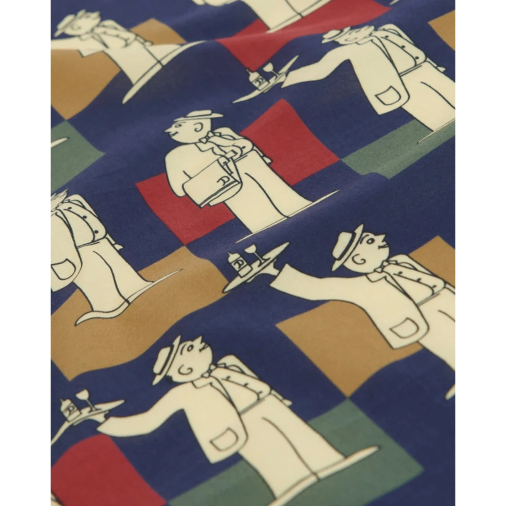 Drole de Monsieur Crillon Patroon Navy Katoenen Bandana Multicolor Dames