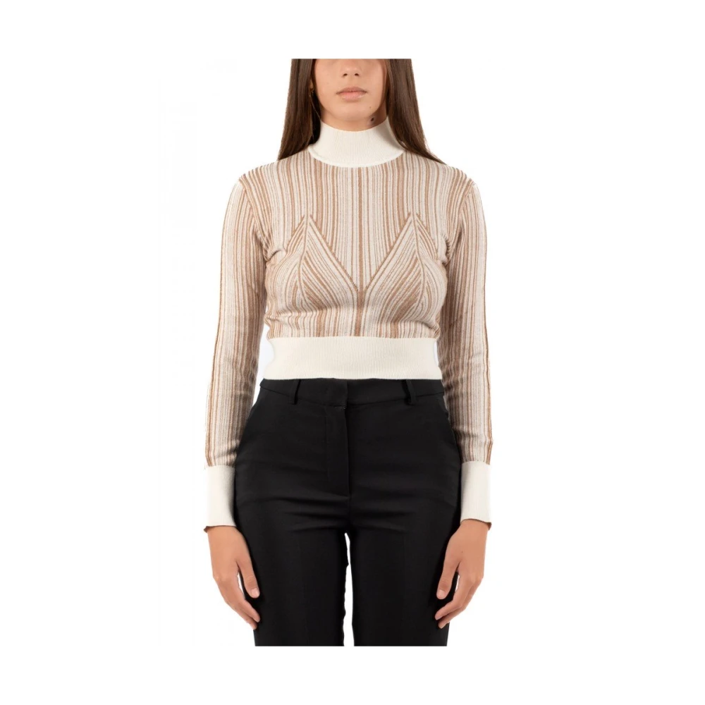 Luckylu Stijlvolle Dames Top Beige Dames