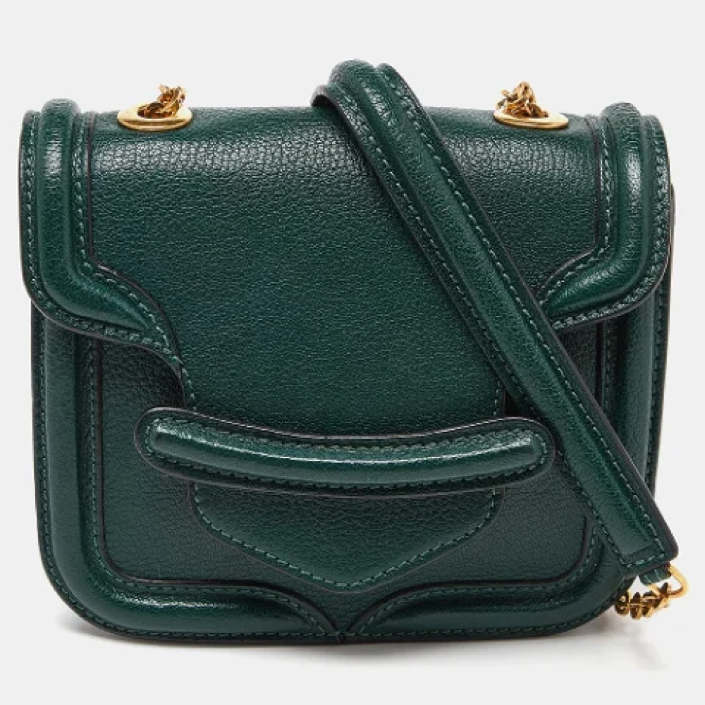 Alexander McQueen Pre-owned Leather crossbody-bags Green Dames