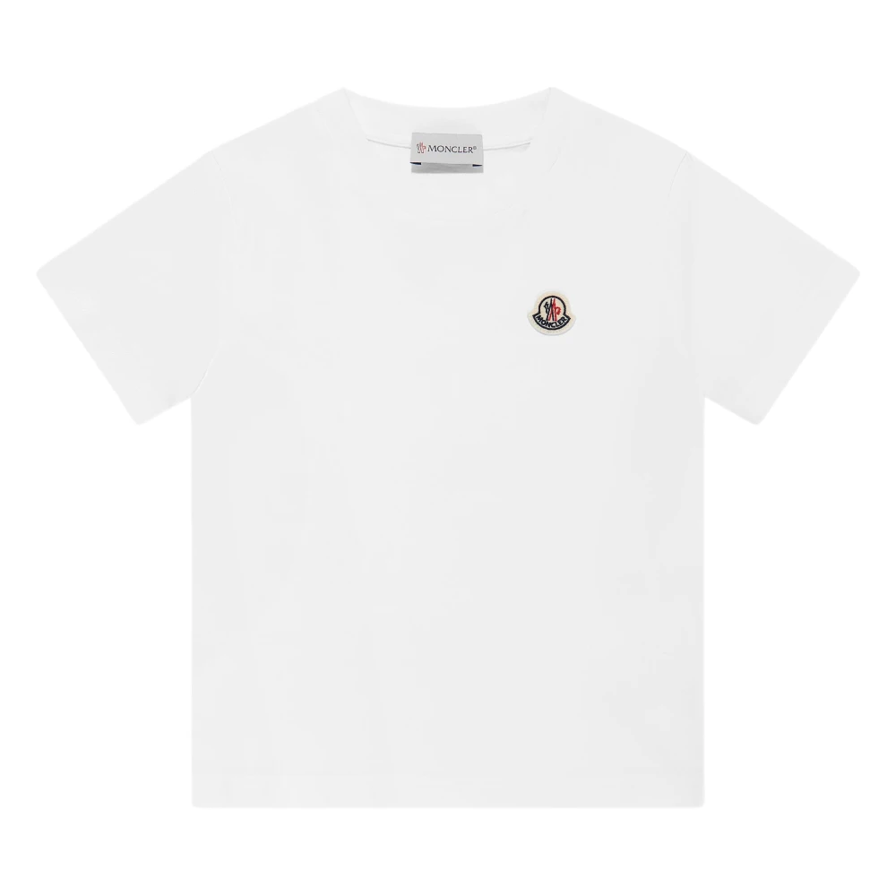 Moncler Boys White Logo T-Shirt - Kids Short Sleeve T-Shirts - 10 Y - Kids
