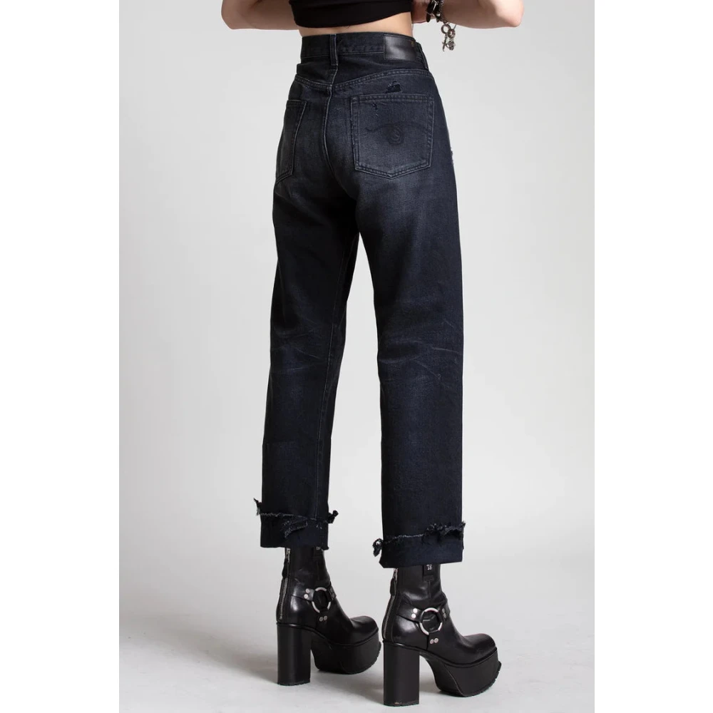 R13 Cropped Jeans Black Dames