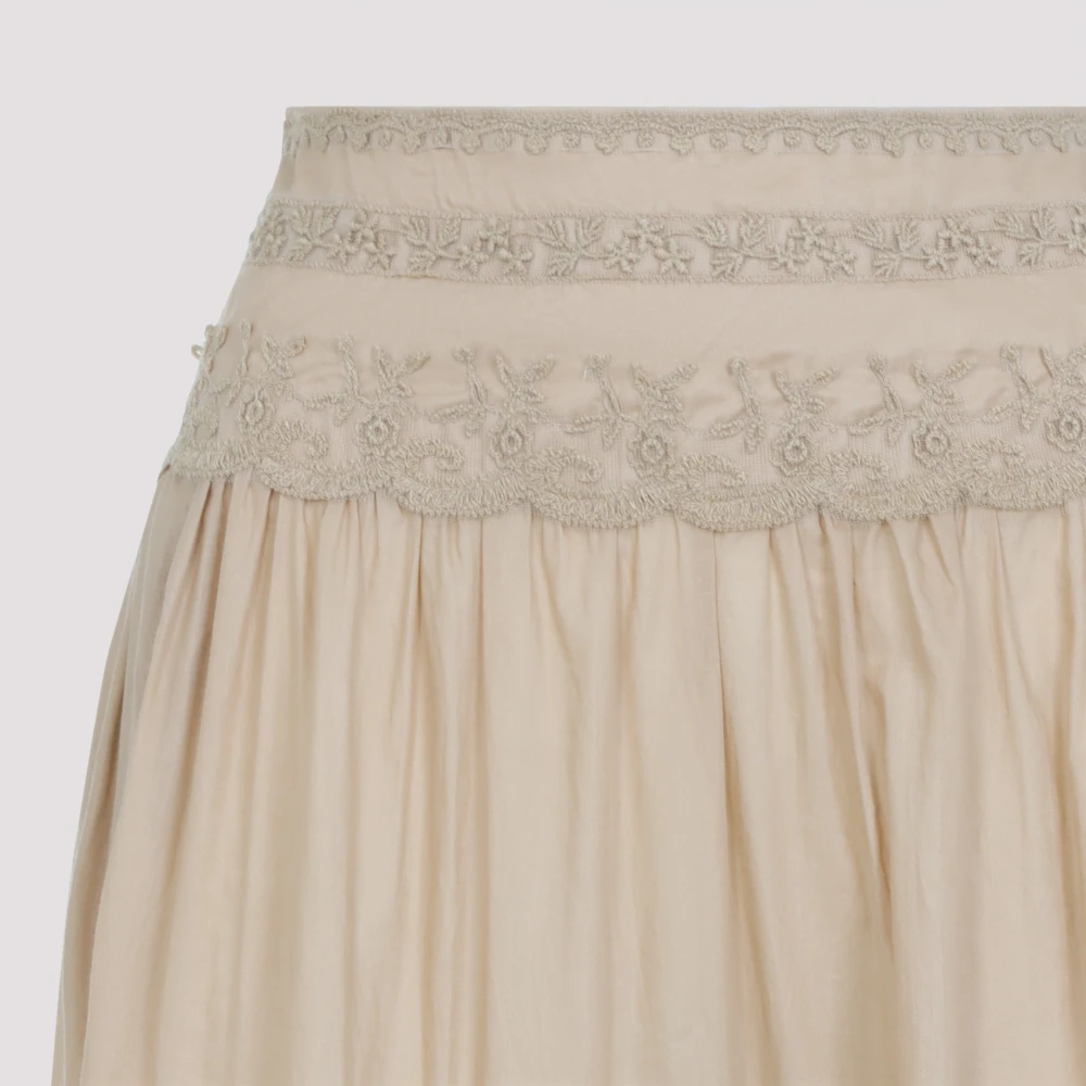 Ermanno Scervino Neutrale Katoenen Rok Ss25 Beige Dames