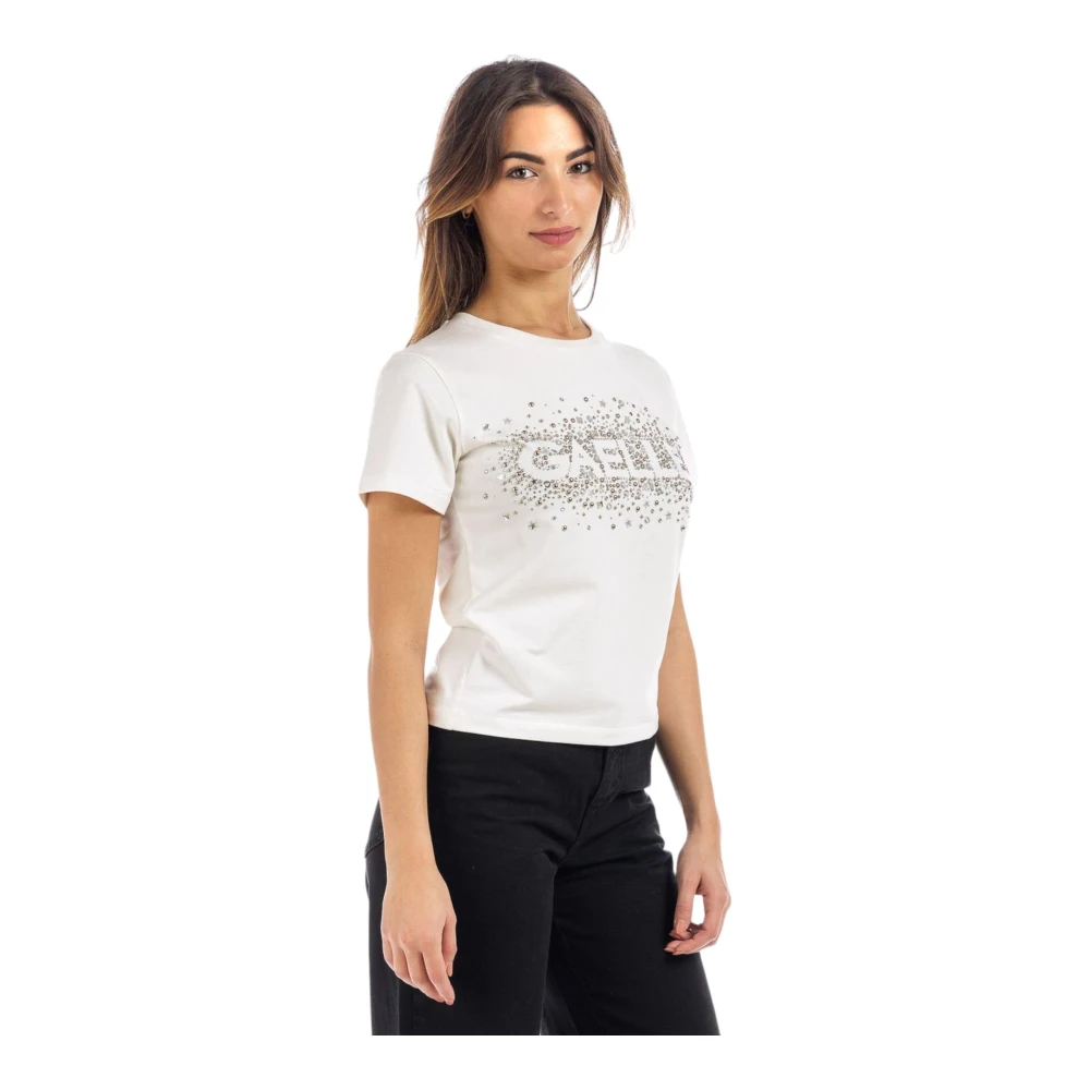 Gaëlle Paris Korte Mouw T-shirt White Dames