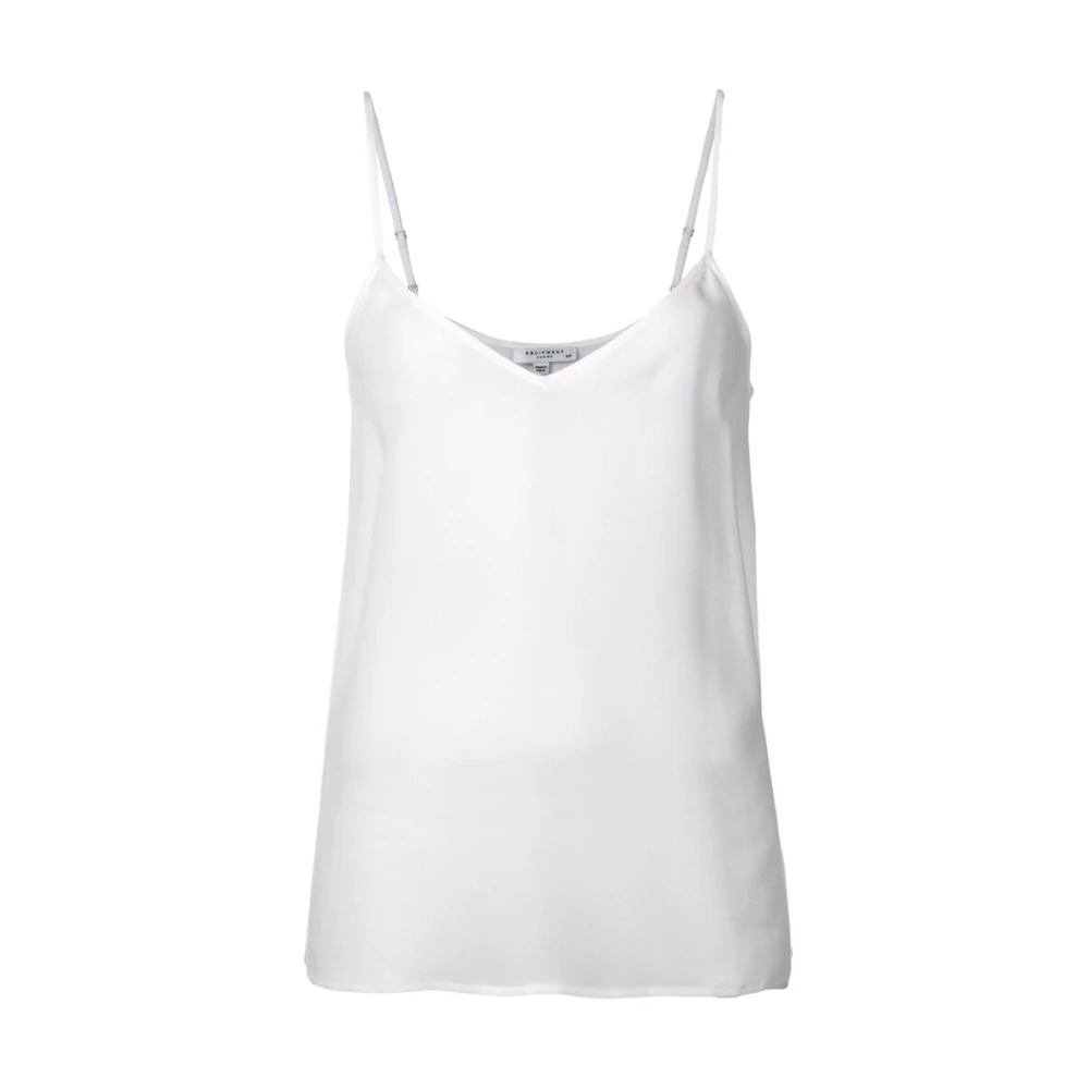 Equipment Zijden V-hals Camisole Top White Dames