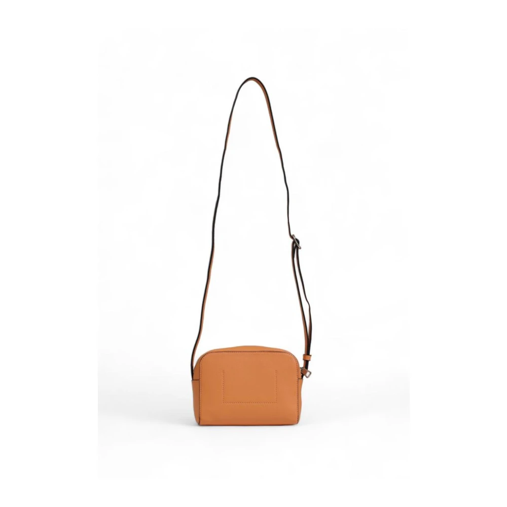 Calvin Klein Jeans Compacte Faux Leren Handtas Orange Dames