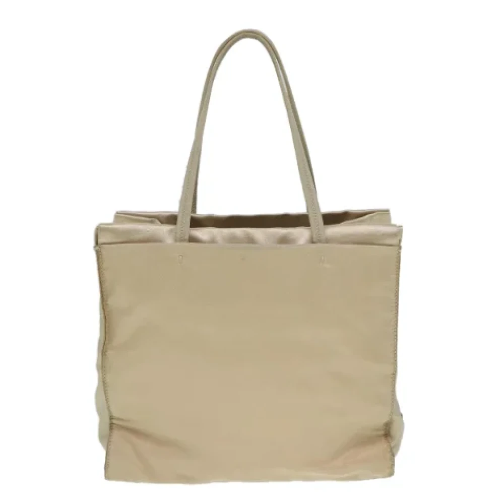 Prada Vintage Pre-owned Fabric prada-bags Beige Dames