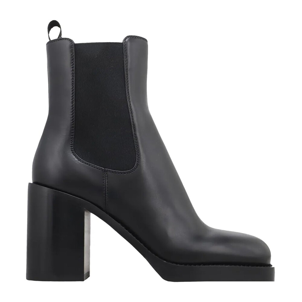 Prada chunky heel boots best sale