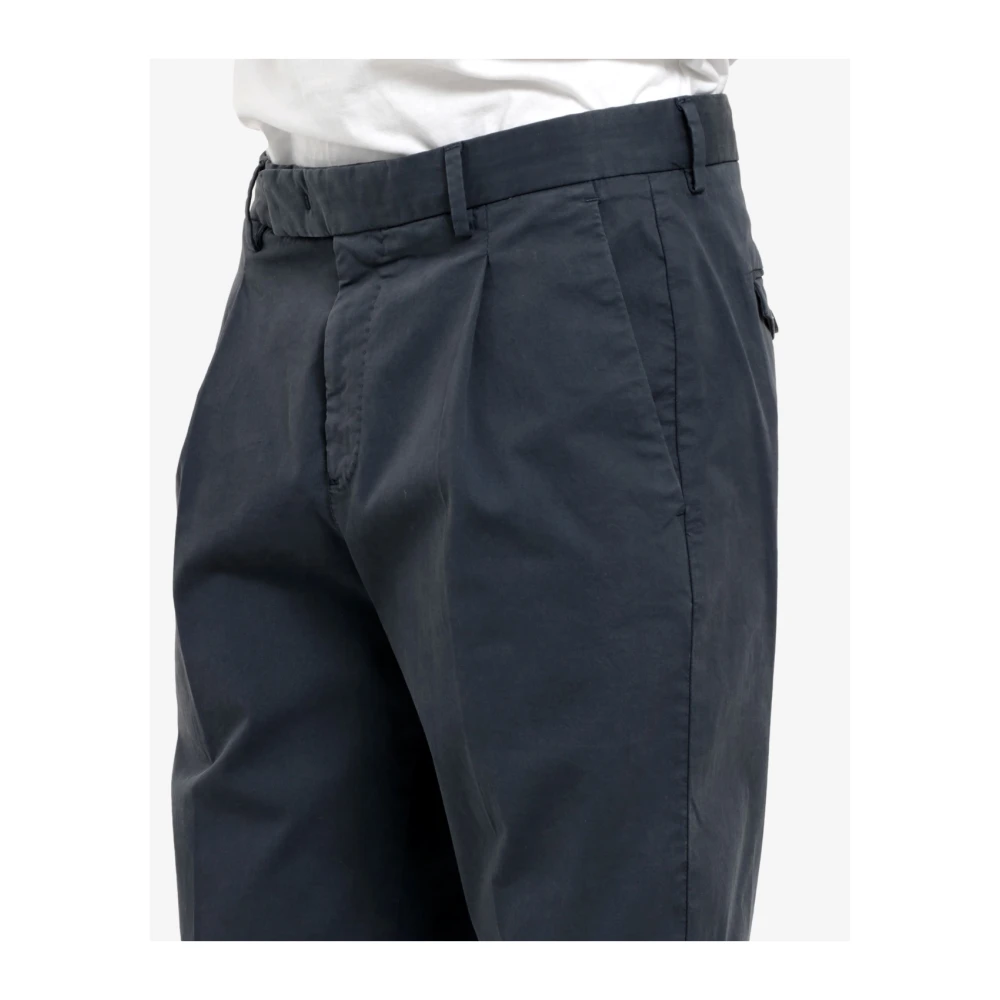 PT Torino Blauwe Katoenen Sigarettenbroek Blue Heren