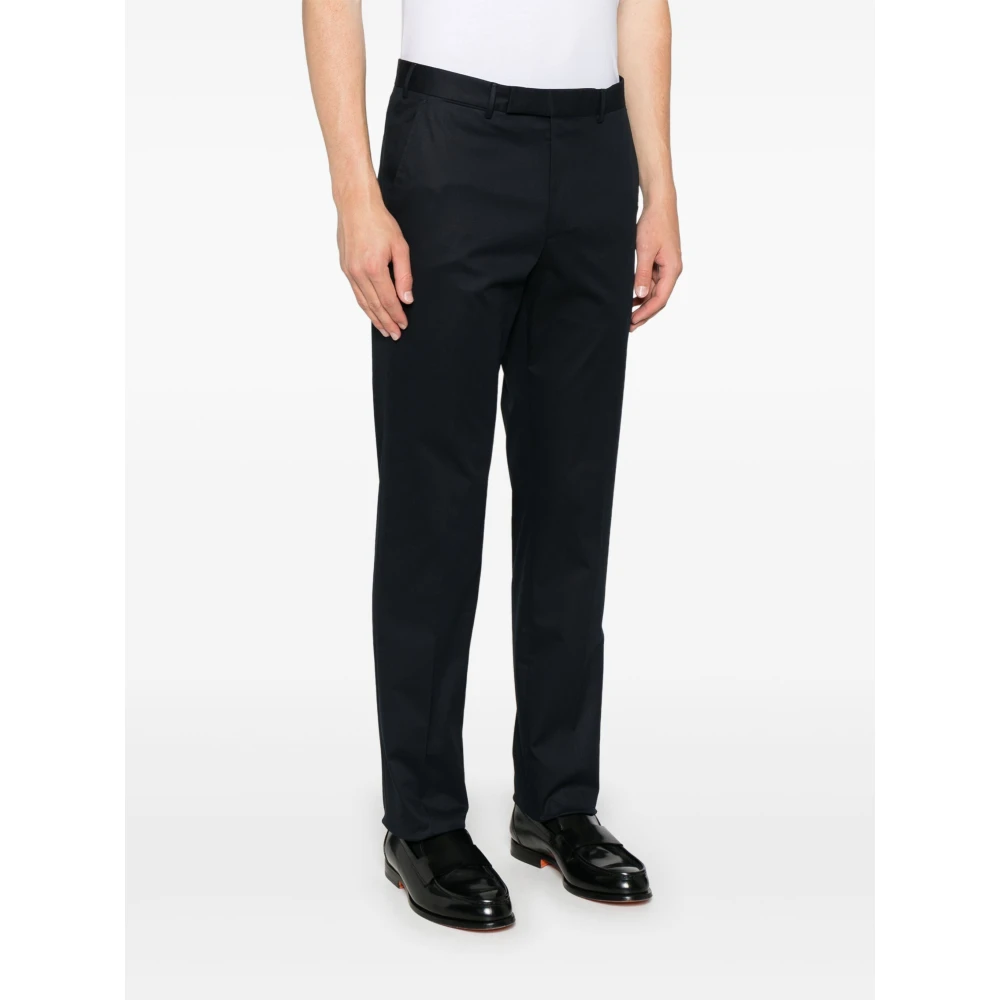 Ermenegildo Zegna Katoenen broek met zij- en achterzakken Blue Heren