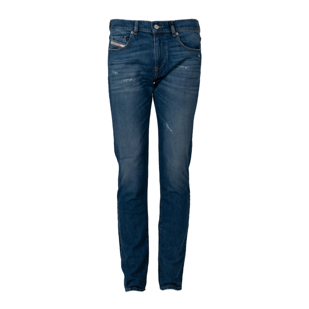 Diesel Uomo Blu Jeans Stile Rock Moderno