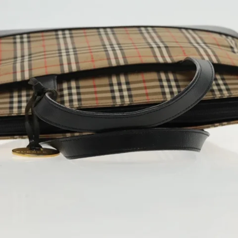 Burberry Vintage Pre-owned Canvas handbags Beige Dames