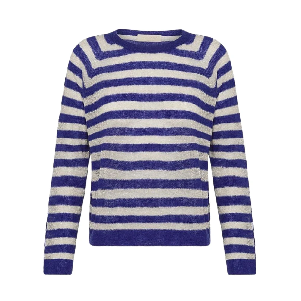 Momoni Gestreepte Lurex Trui Parelsteek Multicolor Dames