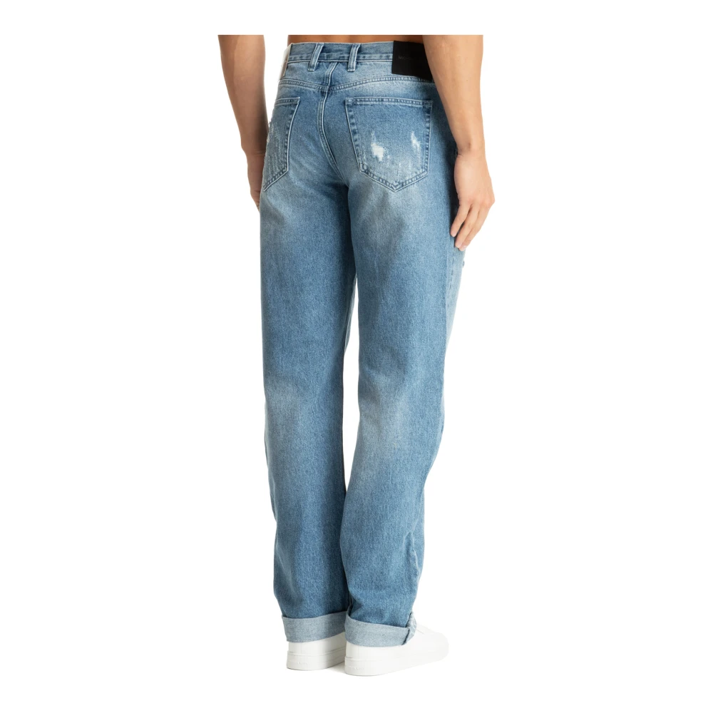 Michael Kors Mid Waist Jeans met Logo Blue Heren