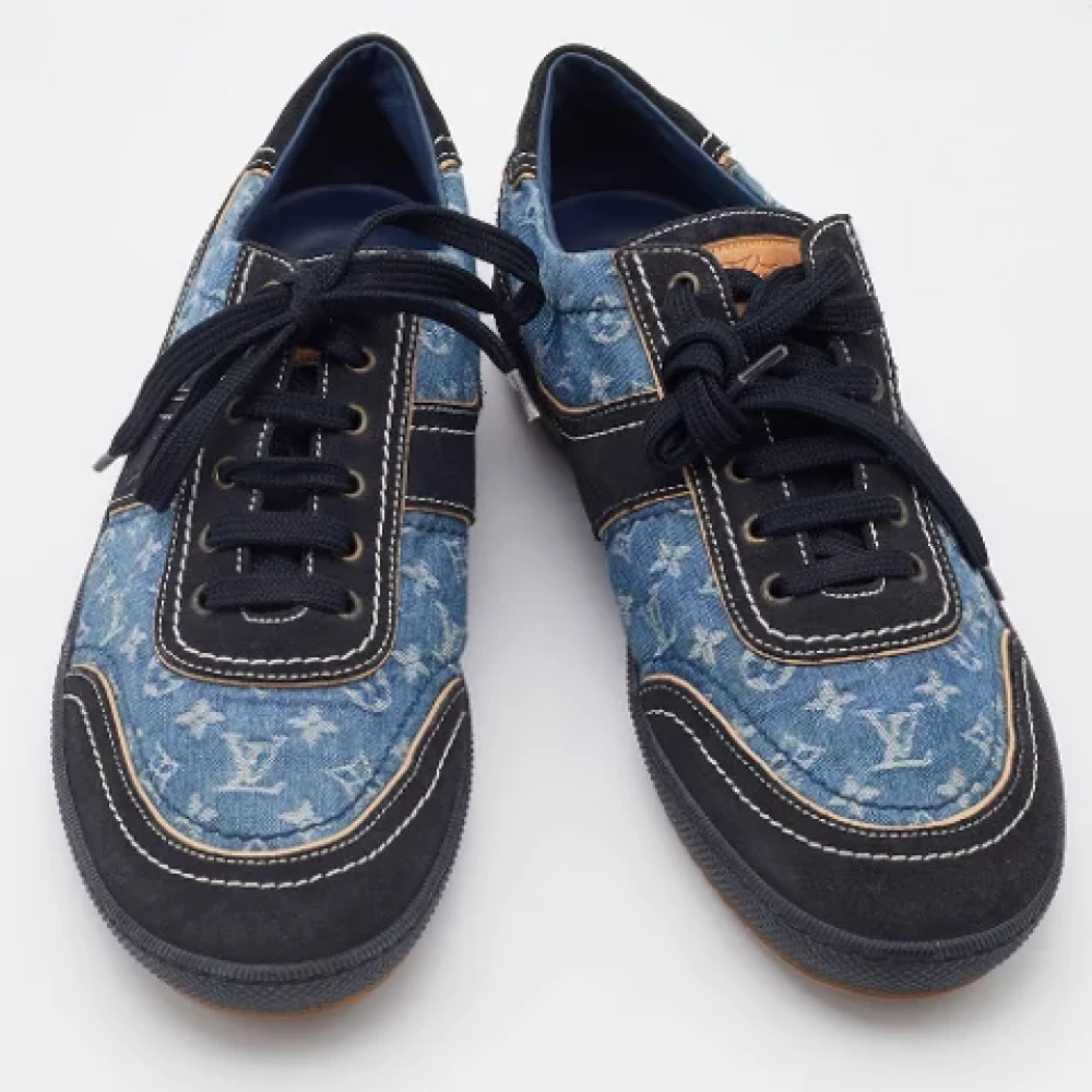 Louis Vuitton Vintage Pre-owned Denim sneakers Blue Heren 