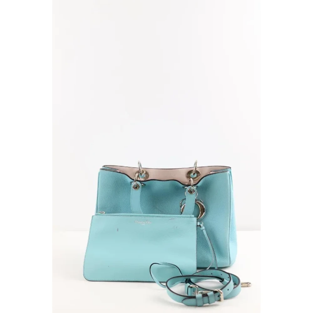Dior Vintage Pre-owned Leather dior-bags Blue Dames