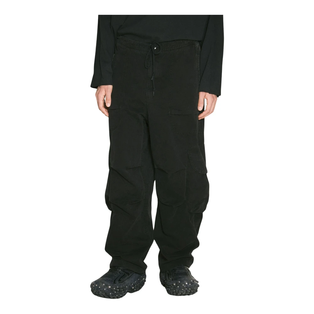 Entire Studios Vracht Cargo Broek Lichtgewicht Katoenen Canvas Black Heren