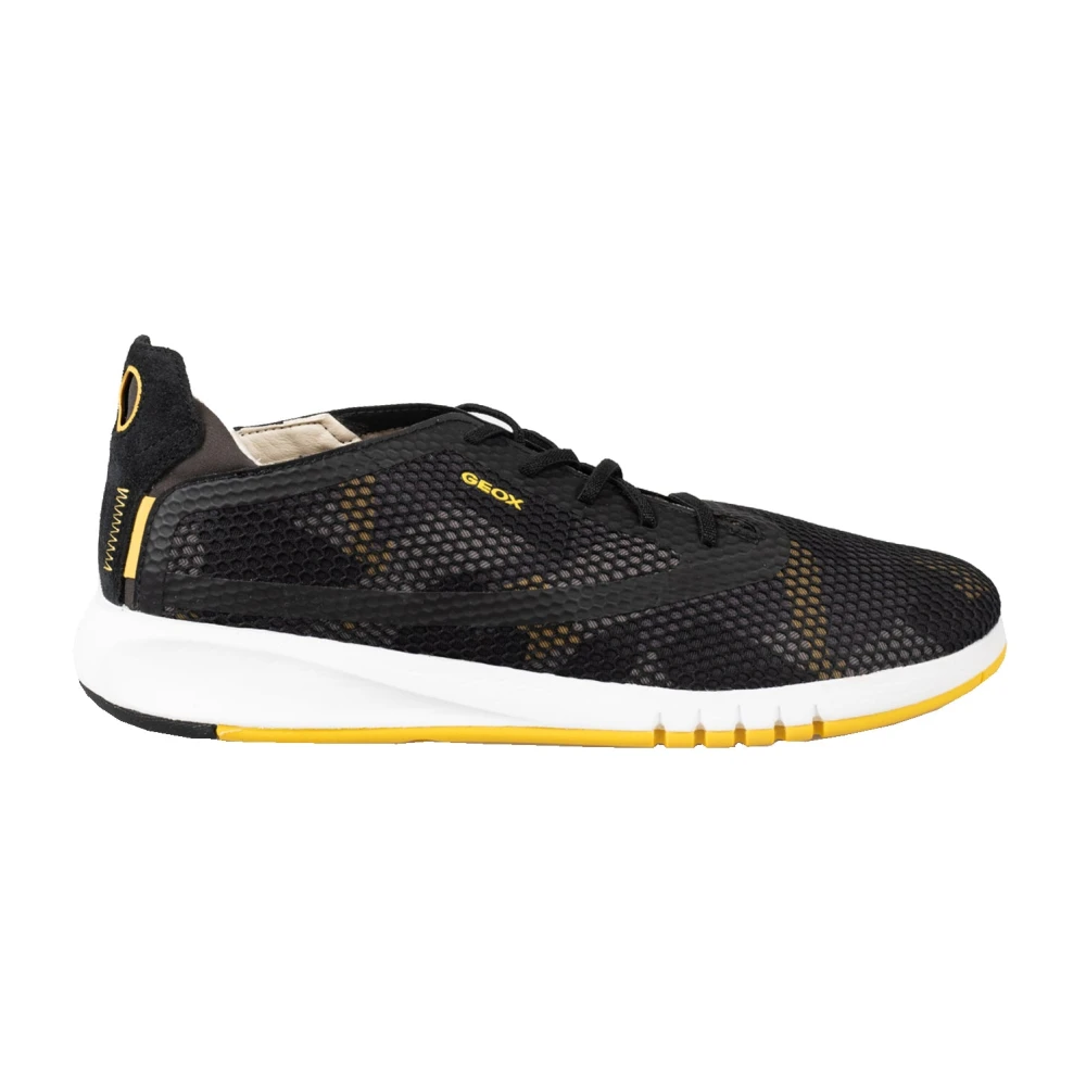 Geox Vetersneakers met ademend membraan Heren Schoenen Zwart