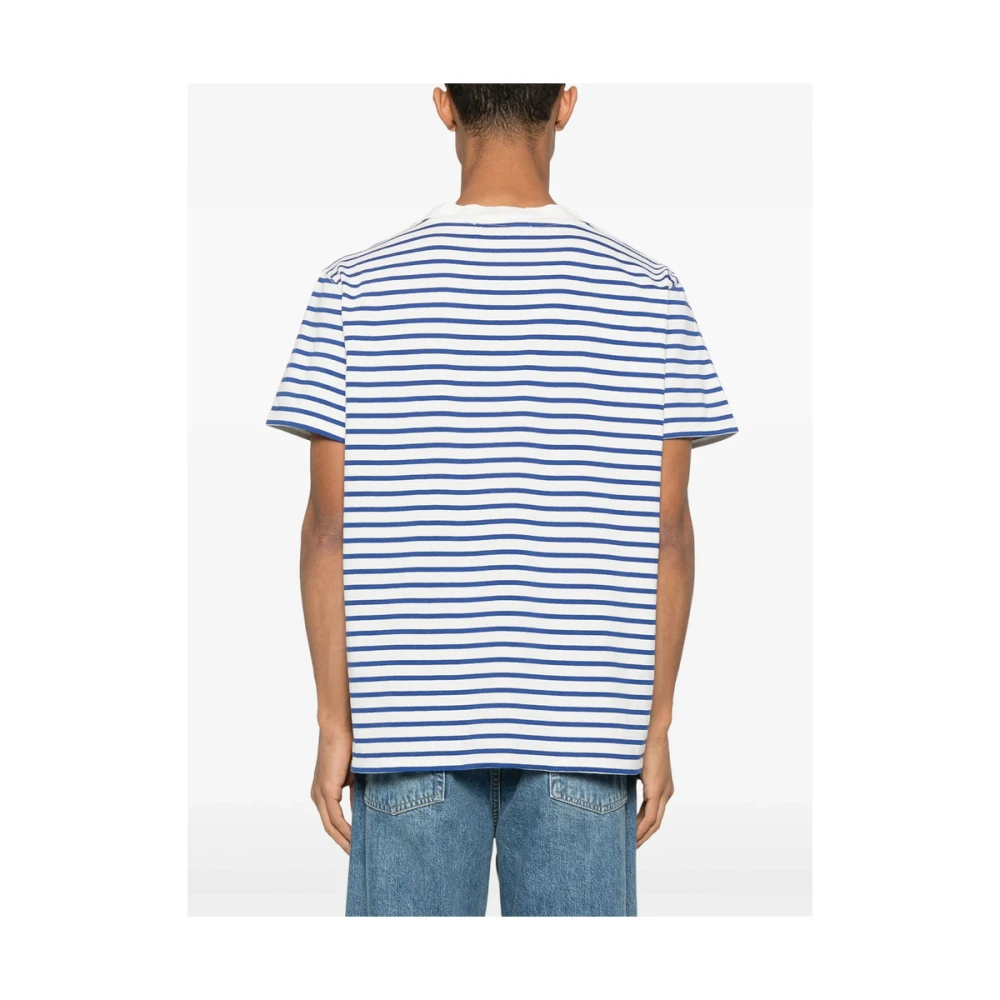 Our Legacy Wit Gestreept T-shirt met Ronde Hals Multicolor Heren