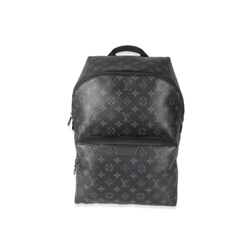 Louis Vuitton Vintage Pre-owned Cotton backpacks Black Dames