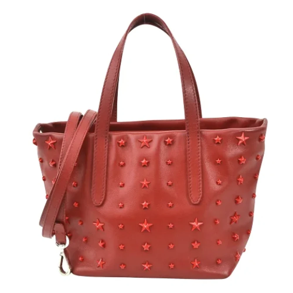 Jimmy Choo Pre-owned Leather totes Red Dames