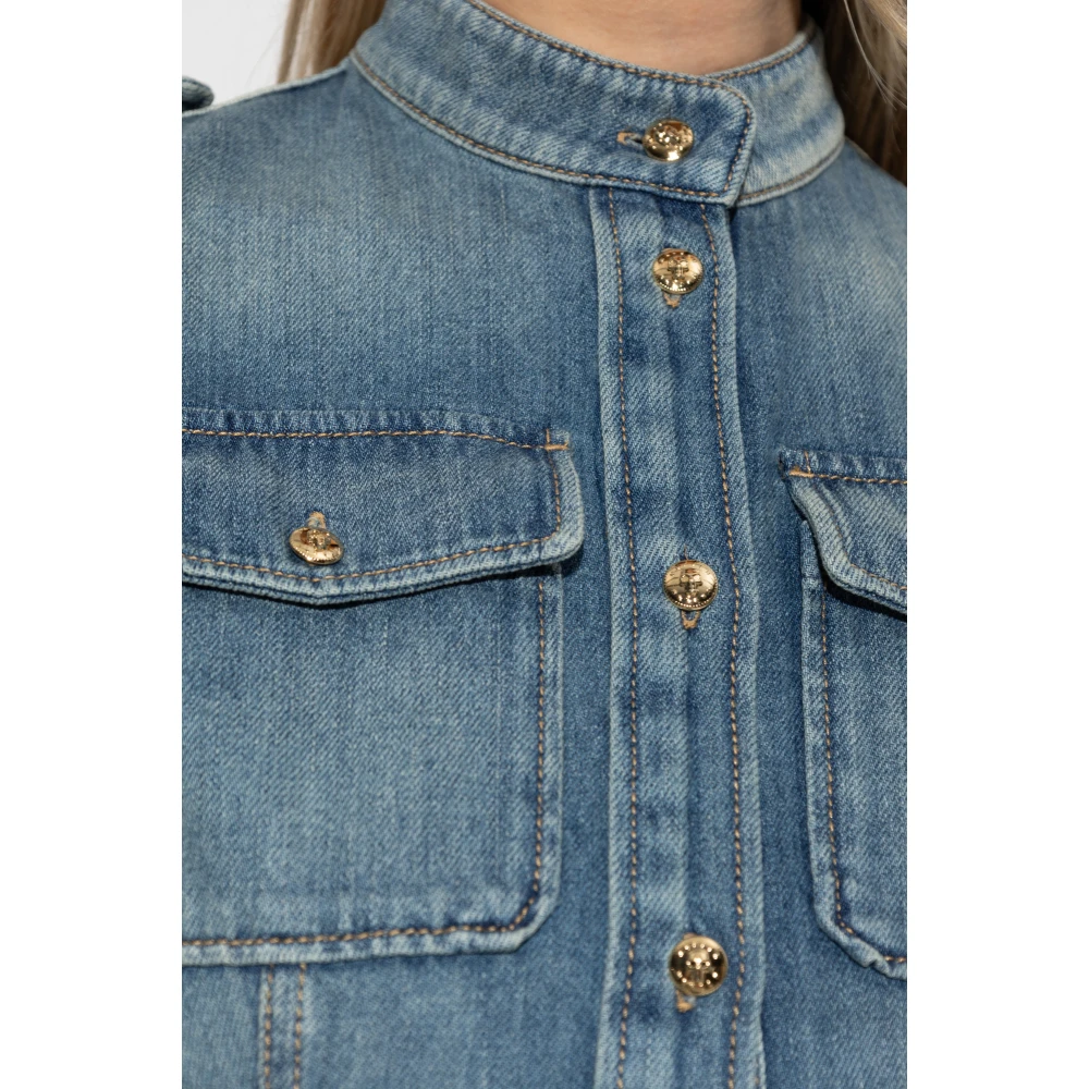 alexander mcqueen Denim jurk Blue Dames
