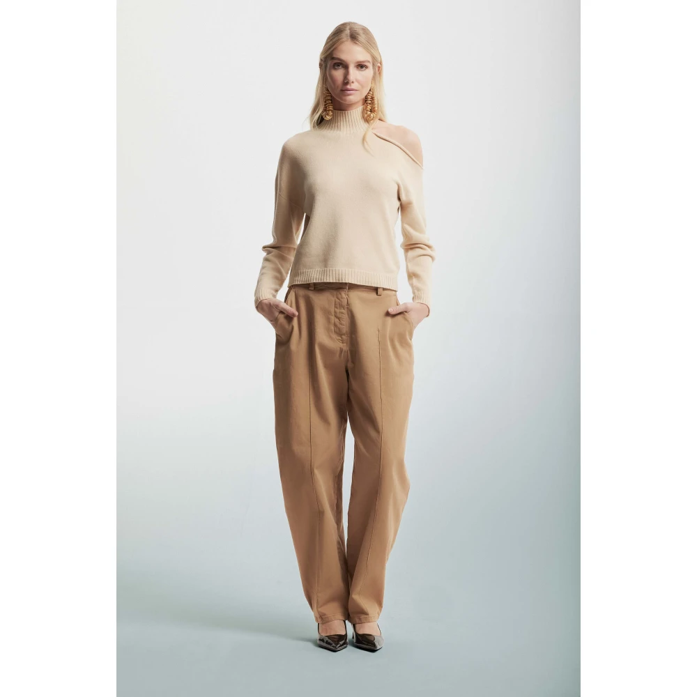 Kocca Cold Shoulder Trui Beige Dames