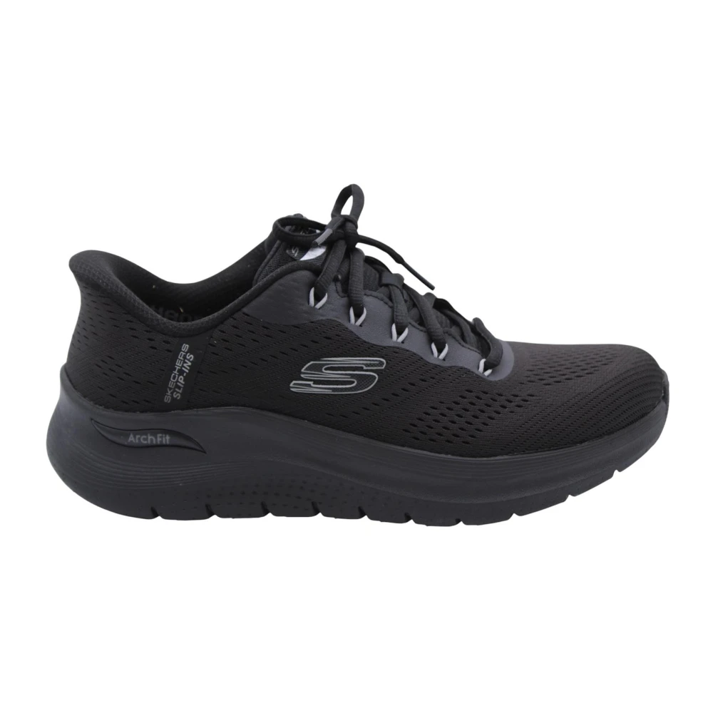 Skechers Men's Black Sneakers, 6 Uk, Parelvis Sneaker