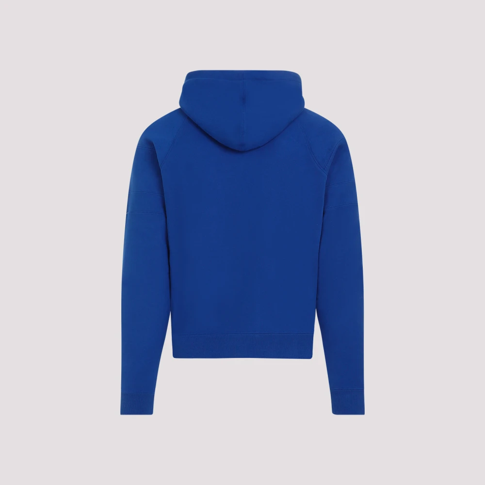 Saint Laurent Geborduurde hoodie in blauw Blue Heren