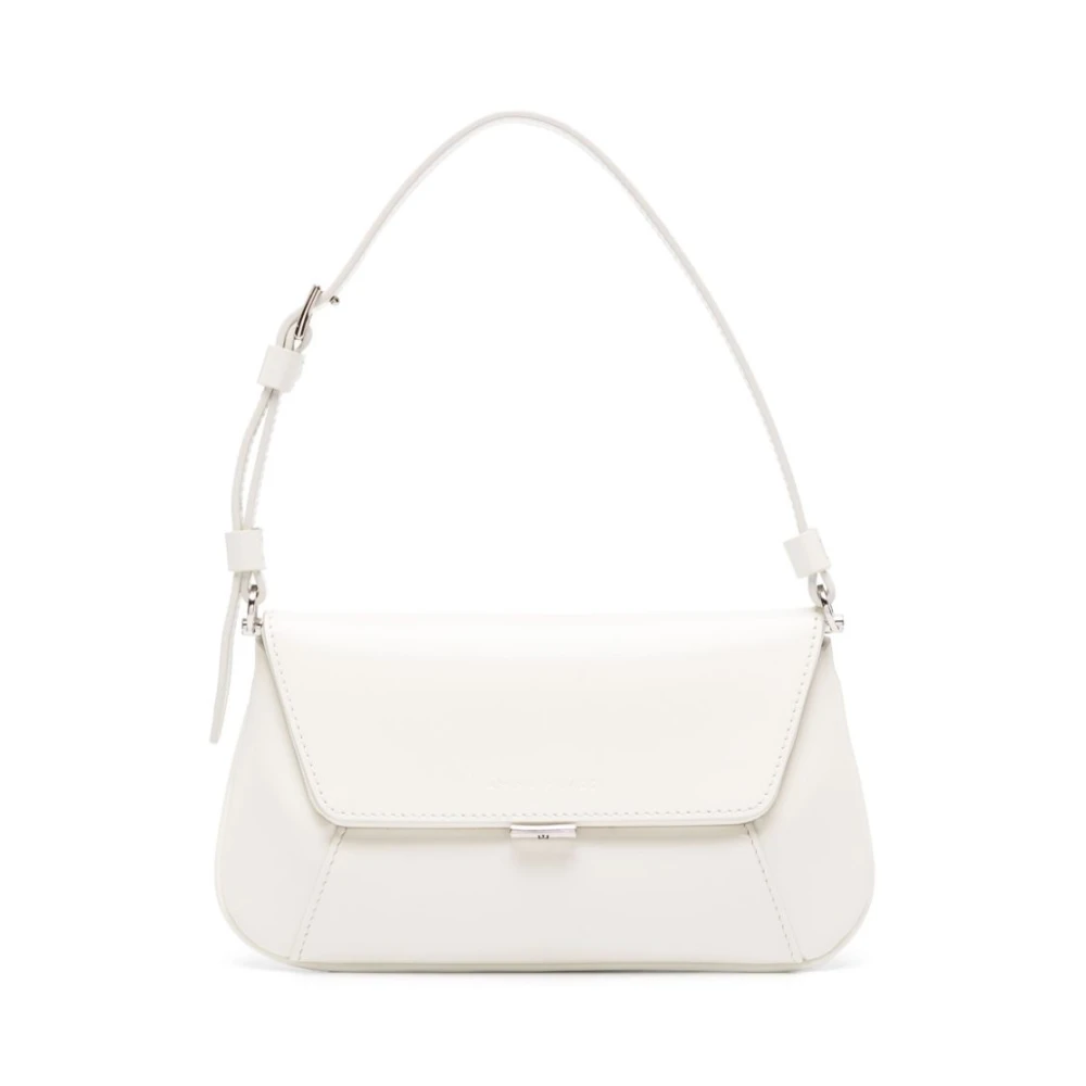 Amina Muaddi Women's White Shoulder Bags, One Size, Ami Mini Shoulder Bag