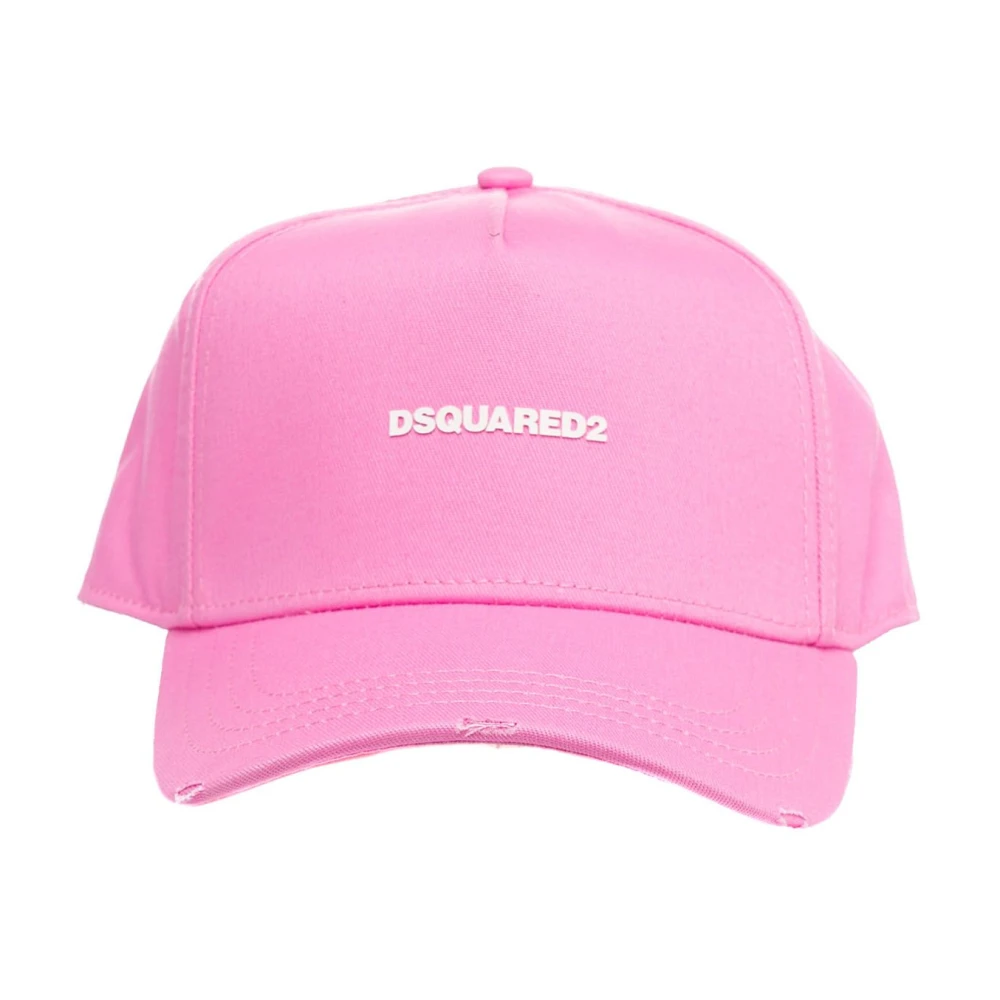 Dsquared2 Logo Baseball Cap Verstelbare Sluiting Pink Dames