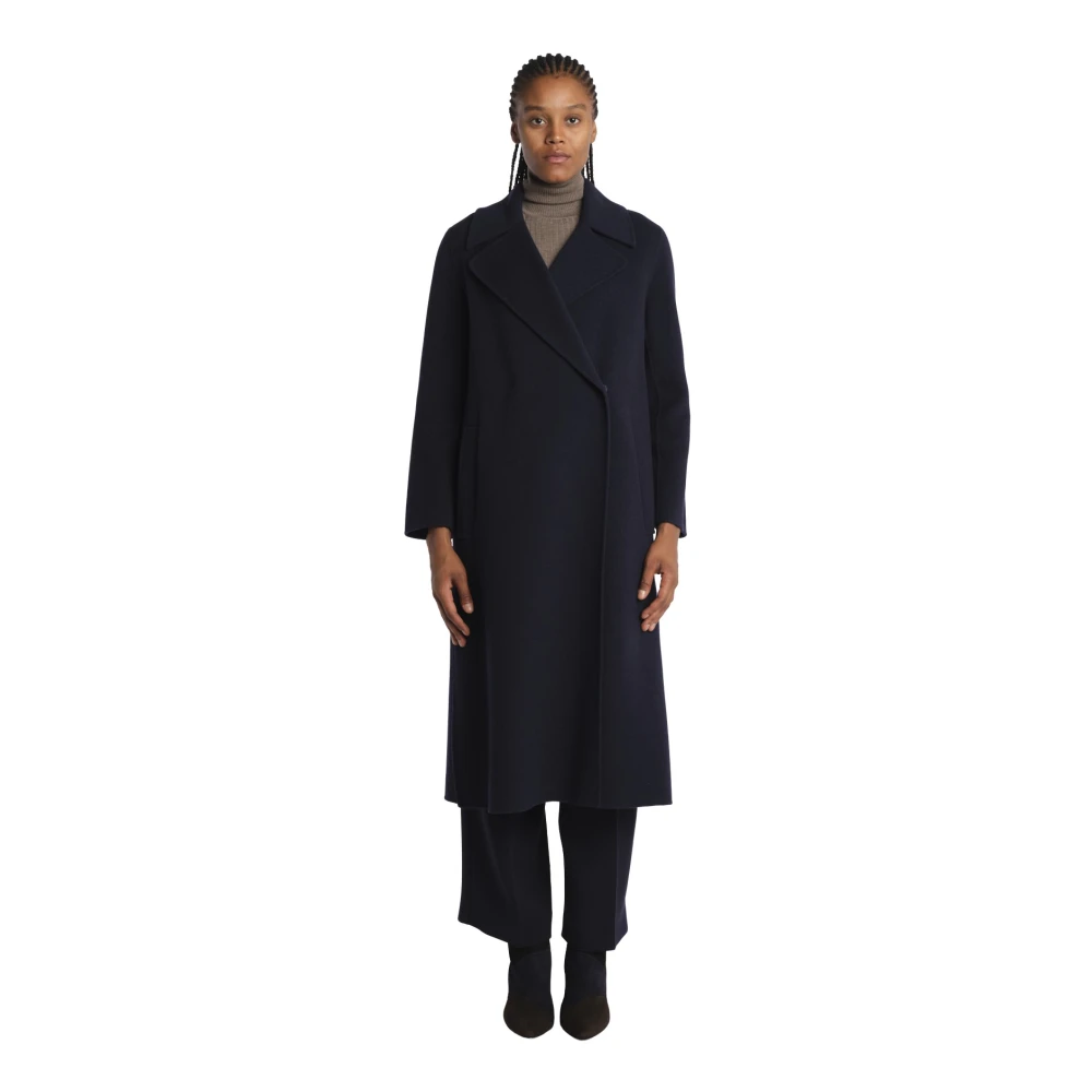 Max Mara Blauwe Manu dubbele ochtendjas jas Blue Dames