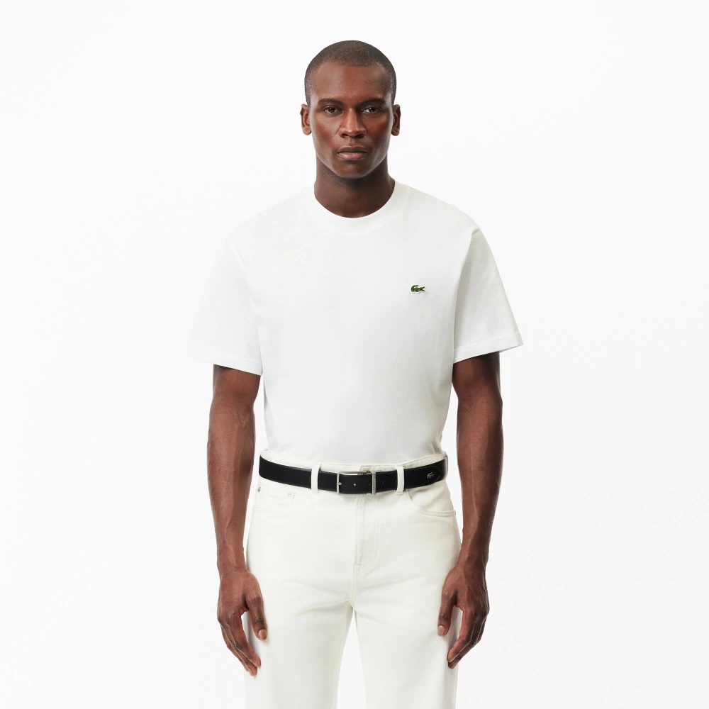 Lacoste Omkeerbare Leren Riem Elegant Model Zwart Black Heren