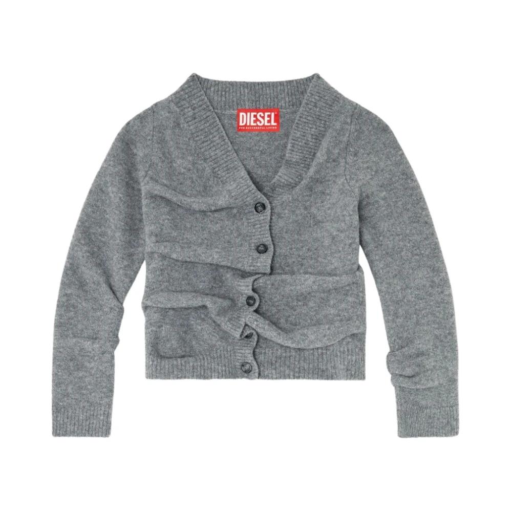 Diesel Donna Grigio - M-Ava Cardigan Corto - Knitwear - S