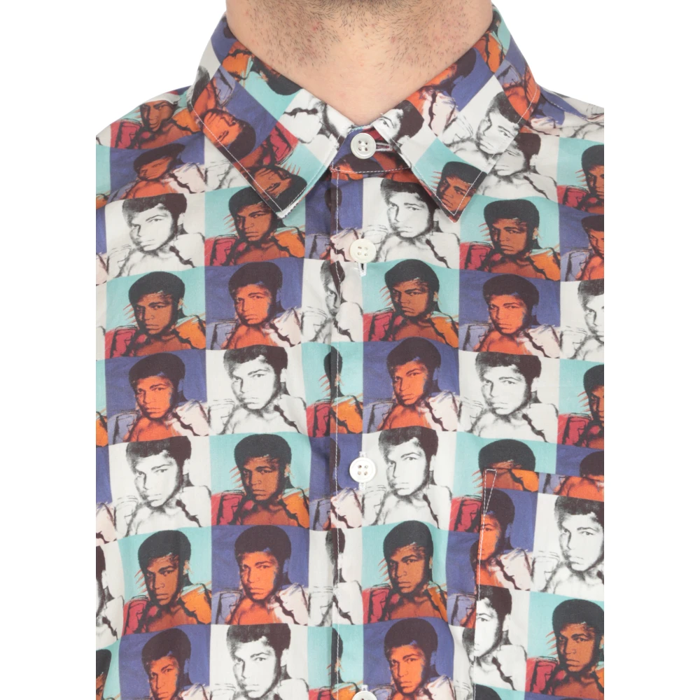 Comme des Garçons Multicolor Shirt met Contrasterende Print Multicolor Heren