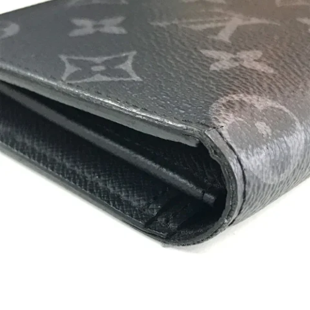 Louis Vuitton Vintage Pre-owned Cotton wallets Black Dames