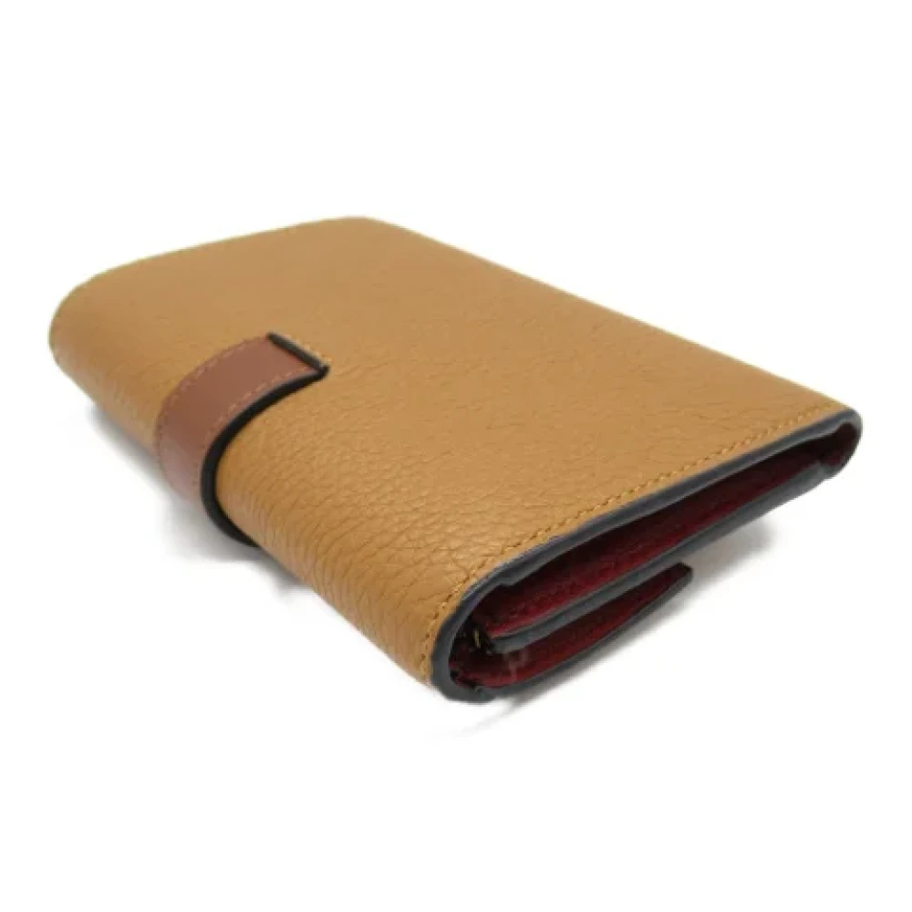 Loewe Pre-owned Leather wallets Brown Dames
