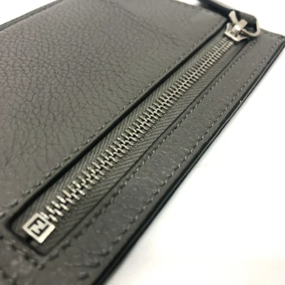 Fendi Vintage Pre-owned Leather home-office Gray Dames