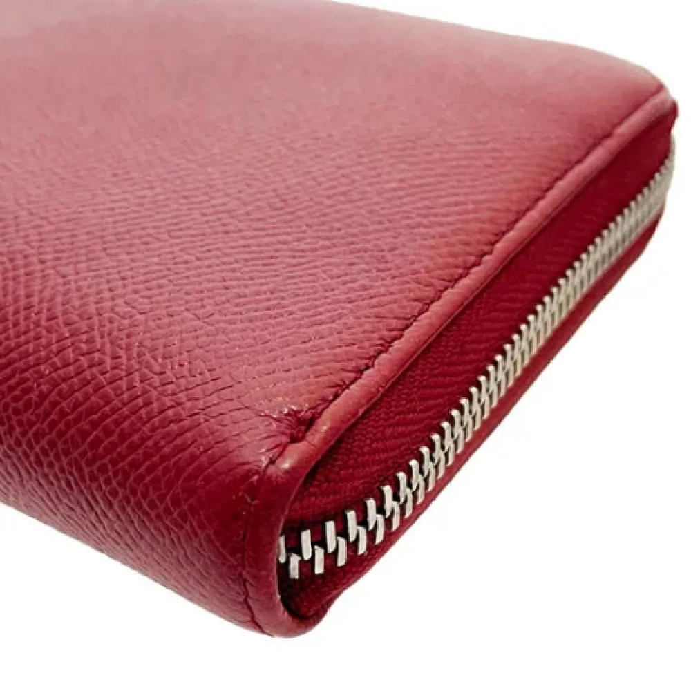 Bvlgari Vintage Pre-owned Leather wallets Red Dames