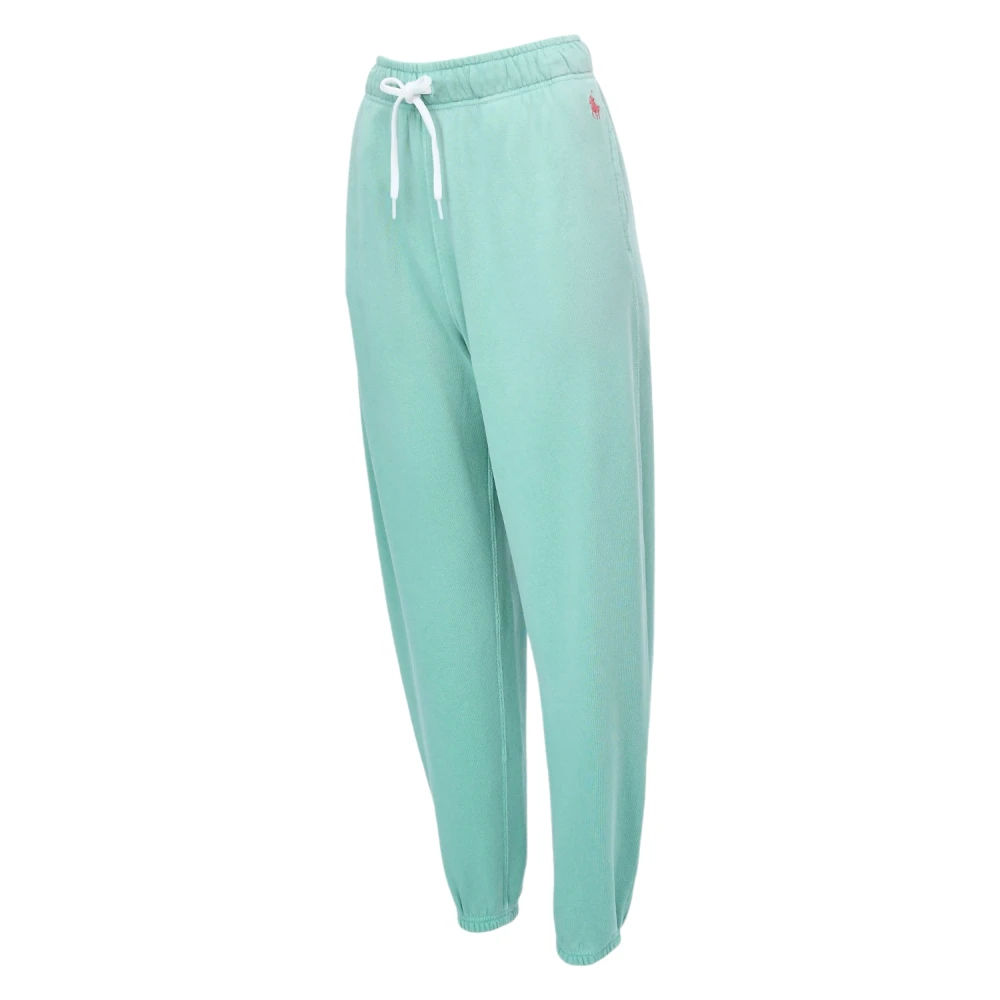 Ralph Lauren Loopback Cotton Fleece Sweatpants Green Dames