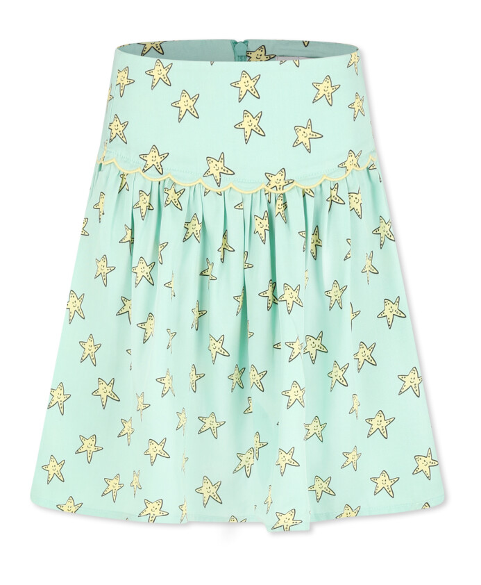 jupe-verte-a-imprime-etoiles