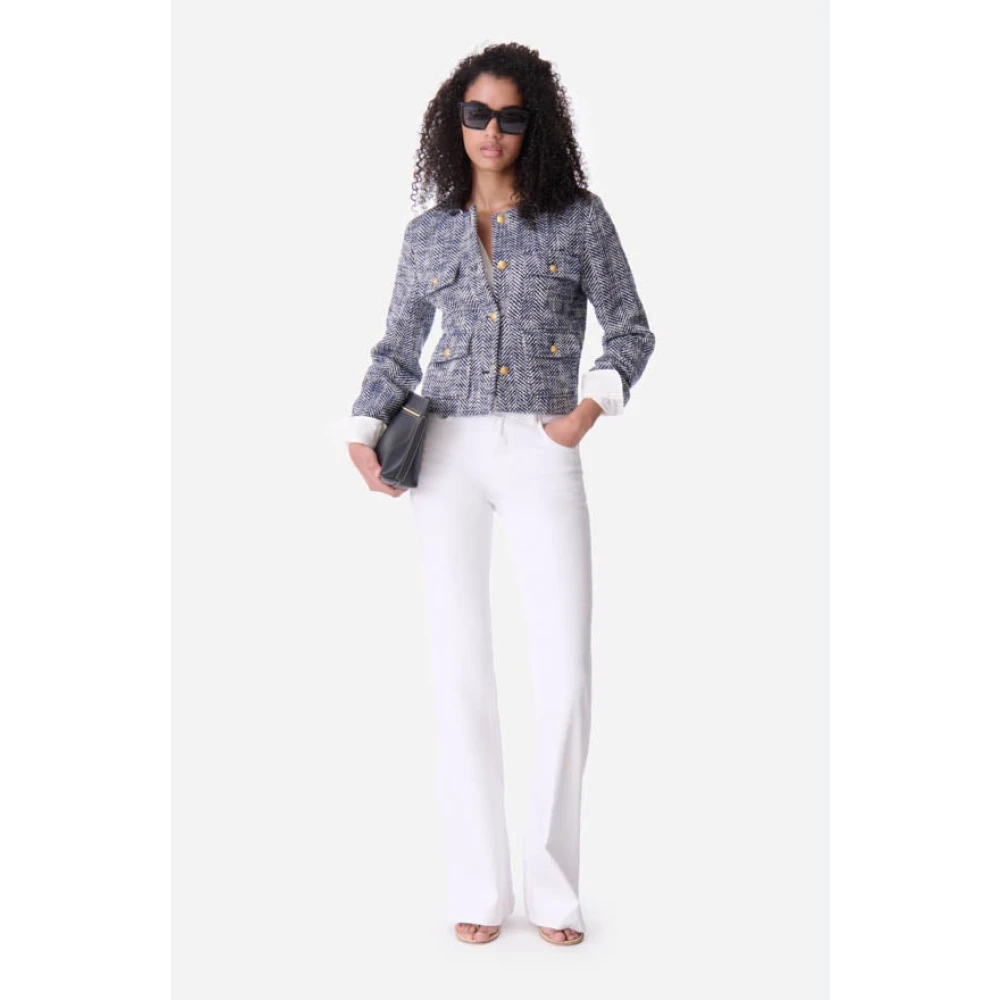 Vanessa Bruno Retro Tweedjas met Gouden Knopen Blue Dames
