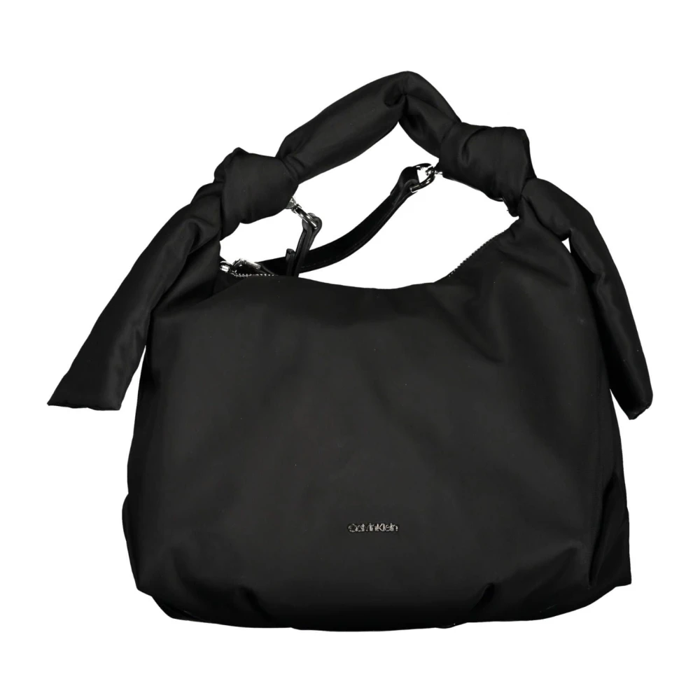 Calvin Klein Women's Black Polyester Handbag With Adjustable Strap