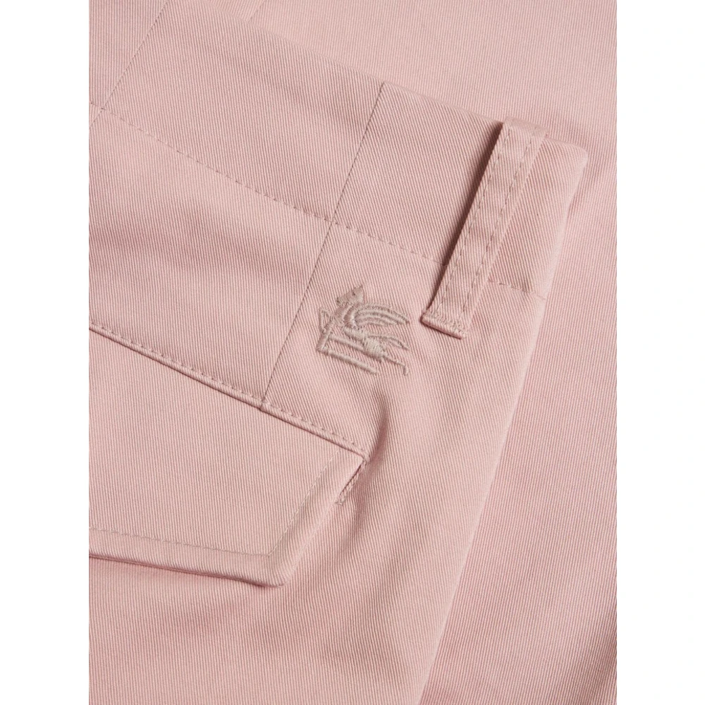 ETRO Roze broek met Pegaso-motief Pink Heren