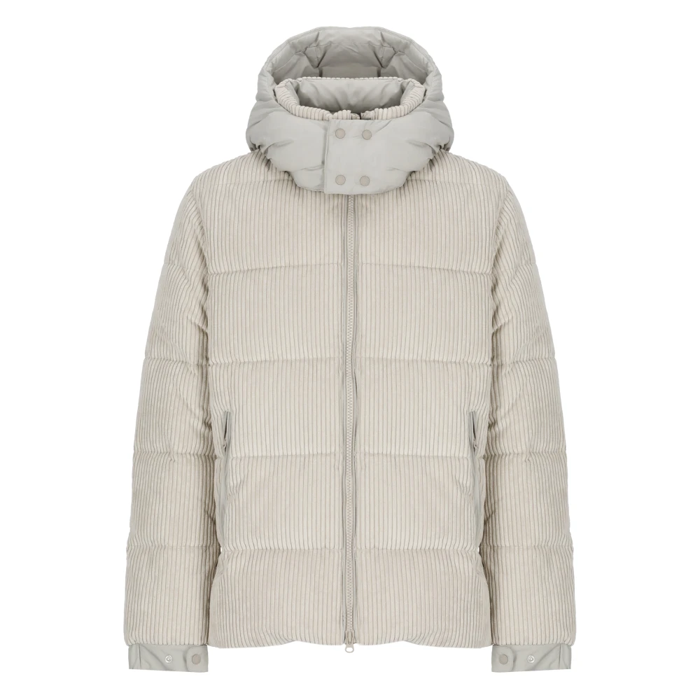 Save The Duck Beige Gewatteerd Kort Jack met Capuchon Beige Heren