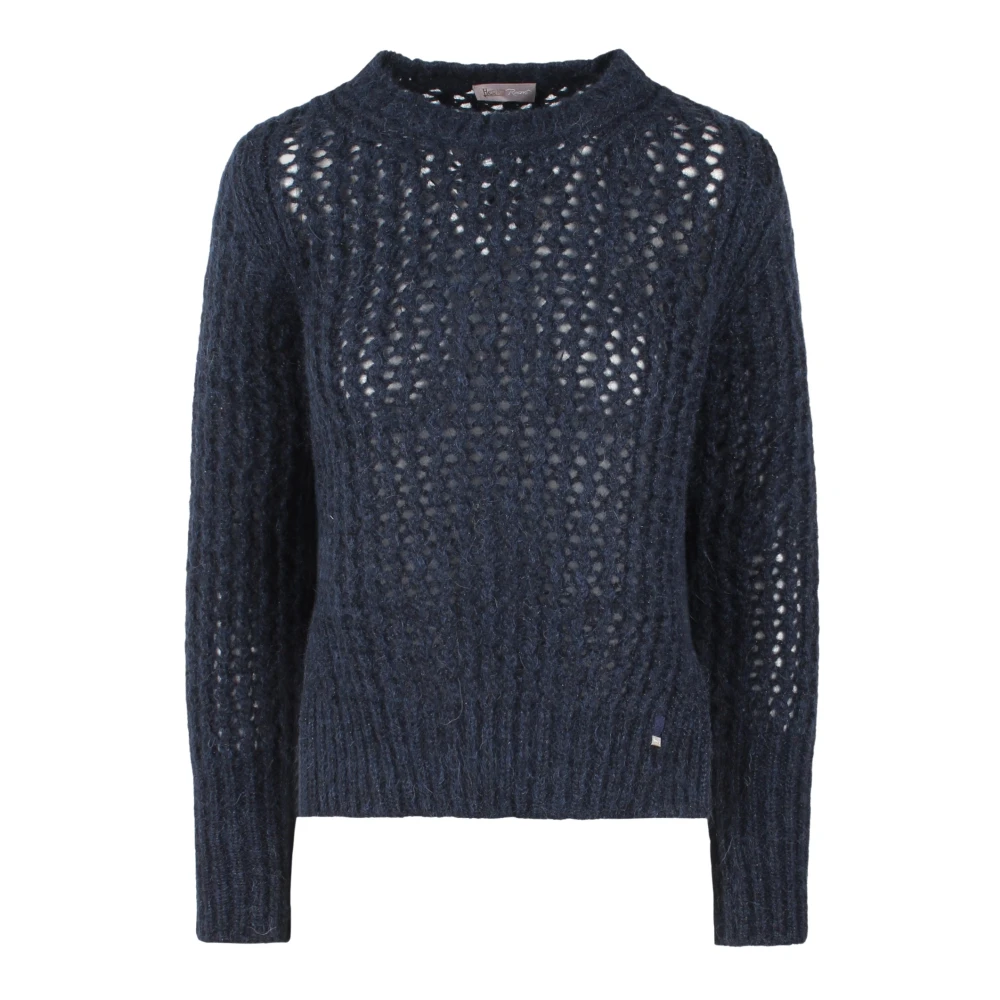 Herno Gezellig Nevegal Resort Sweater Blue Dames