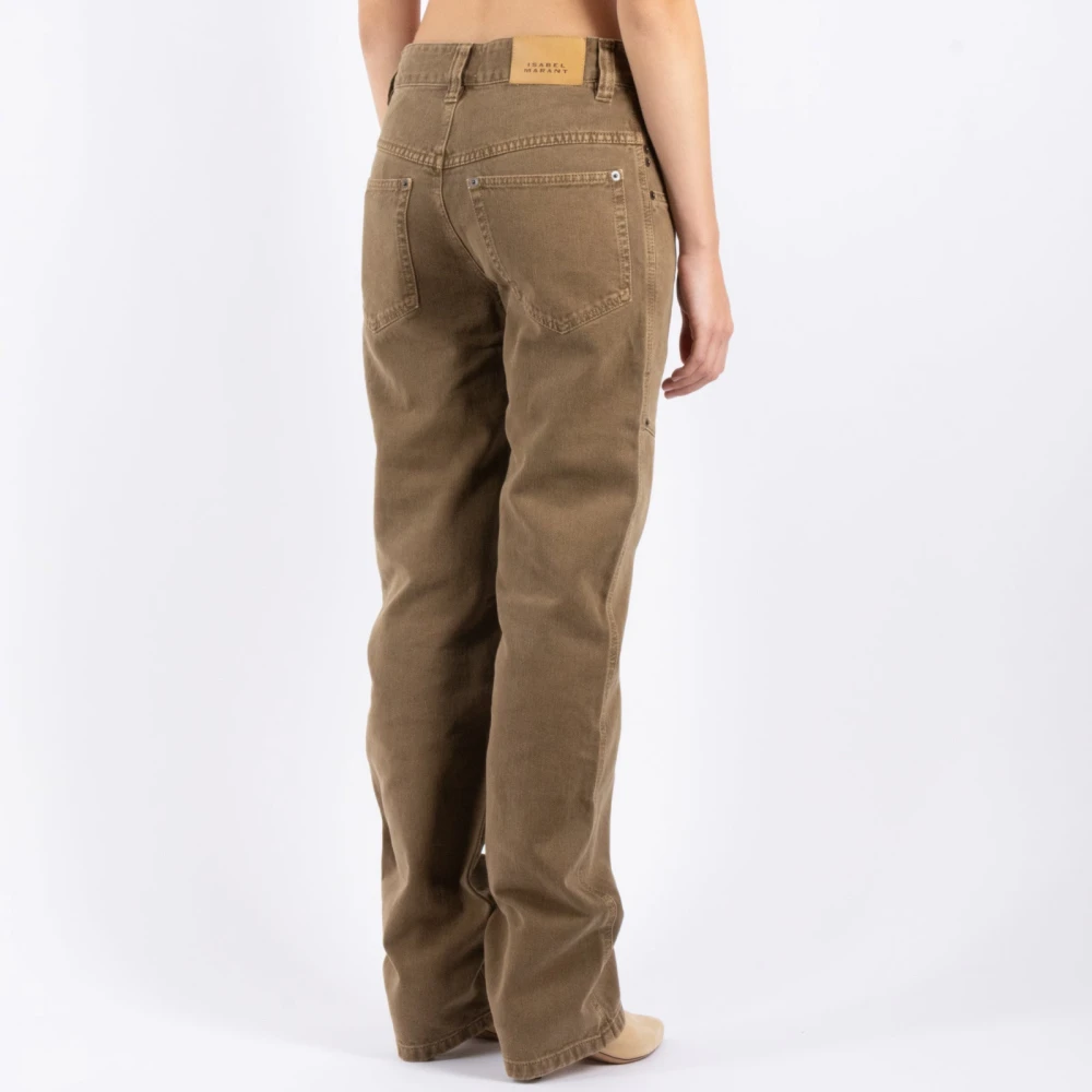 Isabel marant Bruine Rechte Pijp Broek Brown Dames