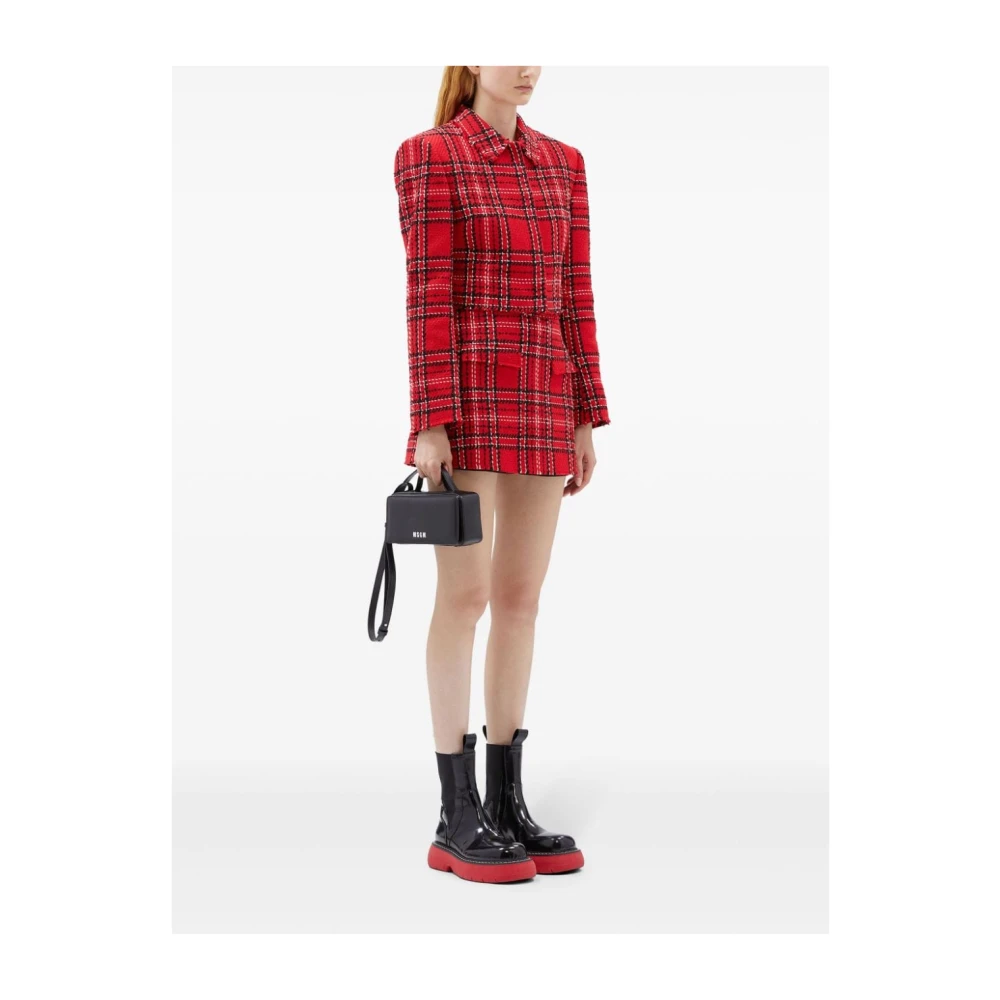 Msgm Rode Shorts voor Vrouwen Red Dames