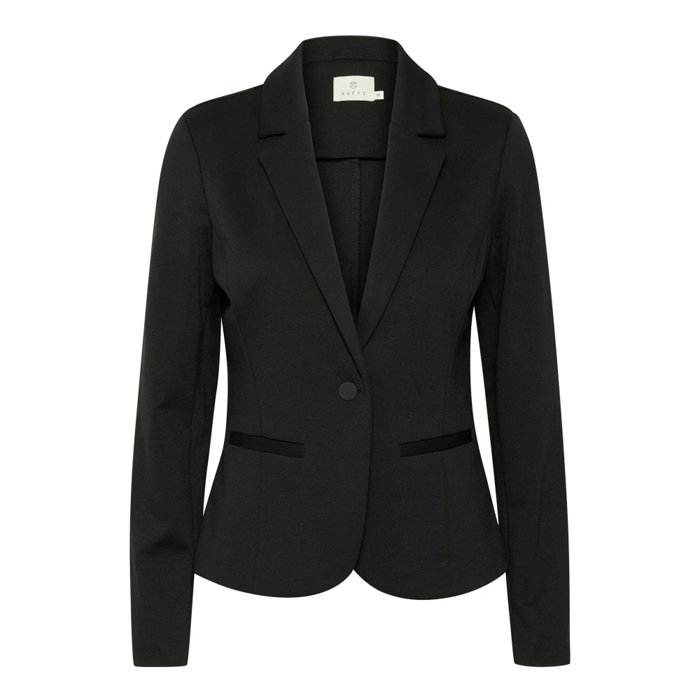 Kaffe Women's Black Deep Blazer With Classic Collar - Blazers - L - Jackets