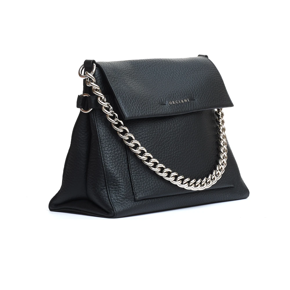 Orciani Stijlvolle Zwarte Ketting Handtas Black Dames